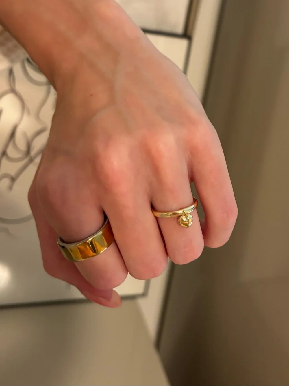 Ana Luisa Leia heart ring gold